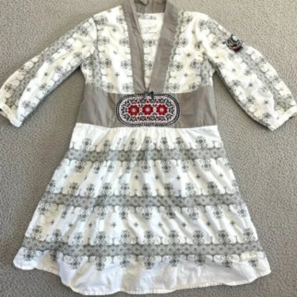 Odd Molly Uncorporated Cross Stitch Tunic Scandinavian Embroidered Boho - Picture 1 of 7